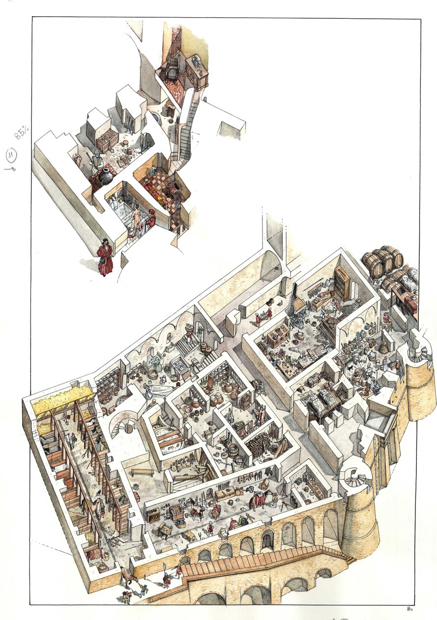 Reconstruction with a view to cutting the underground areas where the ...