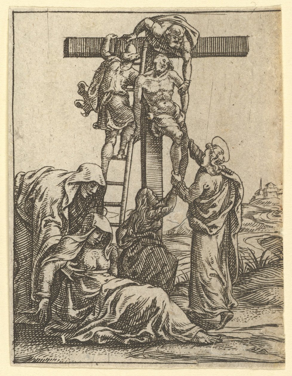 The Virgin of Sorrows: The Descent from the Cross by Giorgio Ghisi