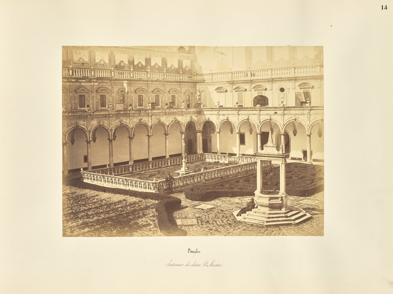 Naples. Interior of the Cloister St. Martin. by Giorgio Sommer