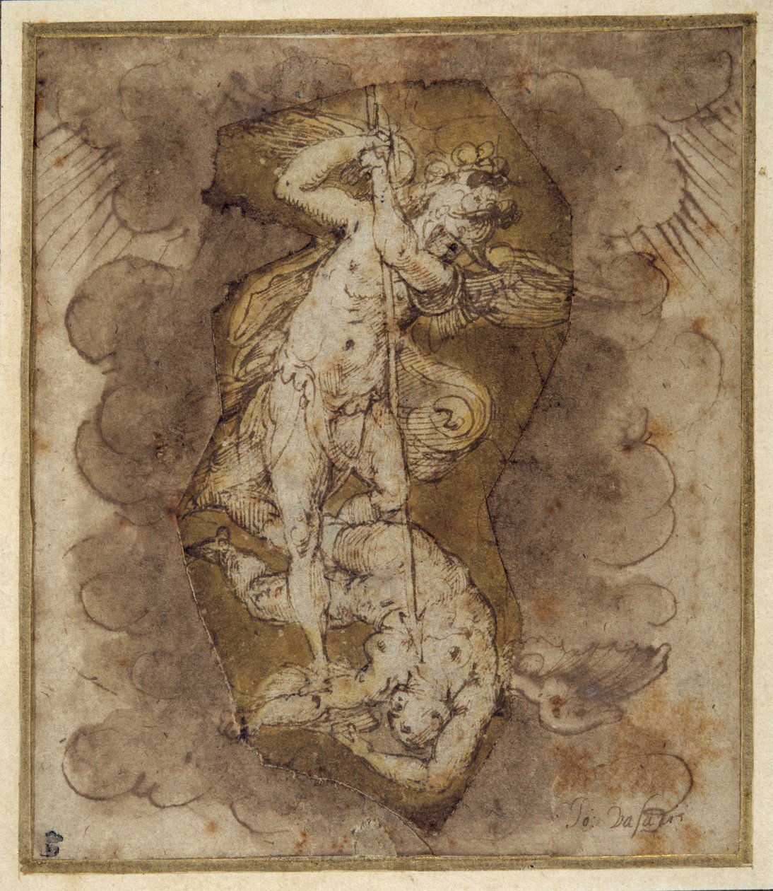 Drawing for the Angels of the Vault of Saint Michael, c.1511-74 by Giorgio Vasari