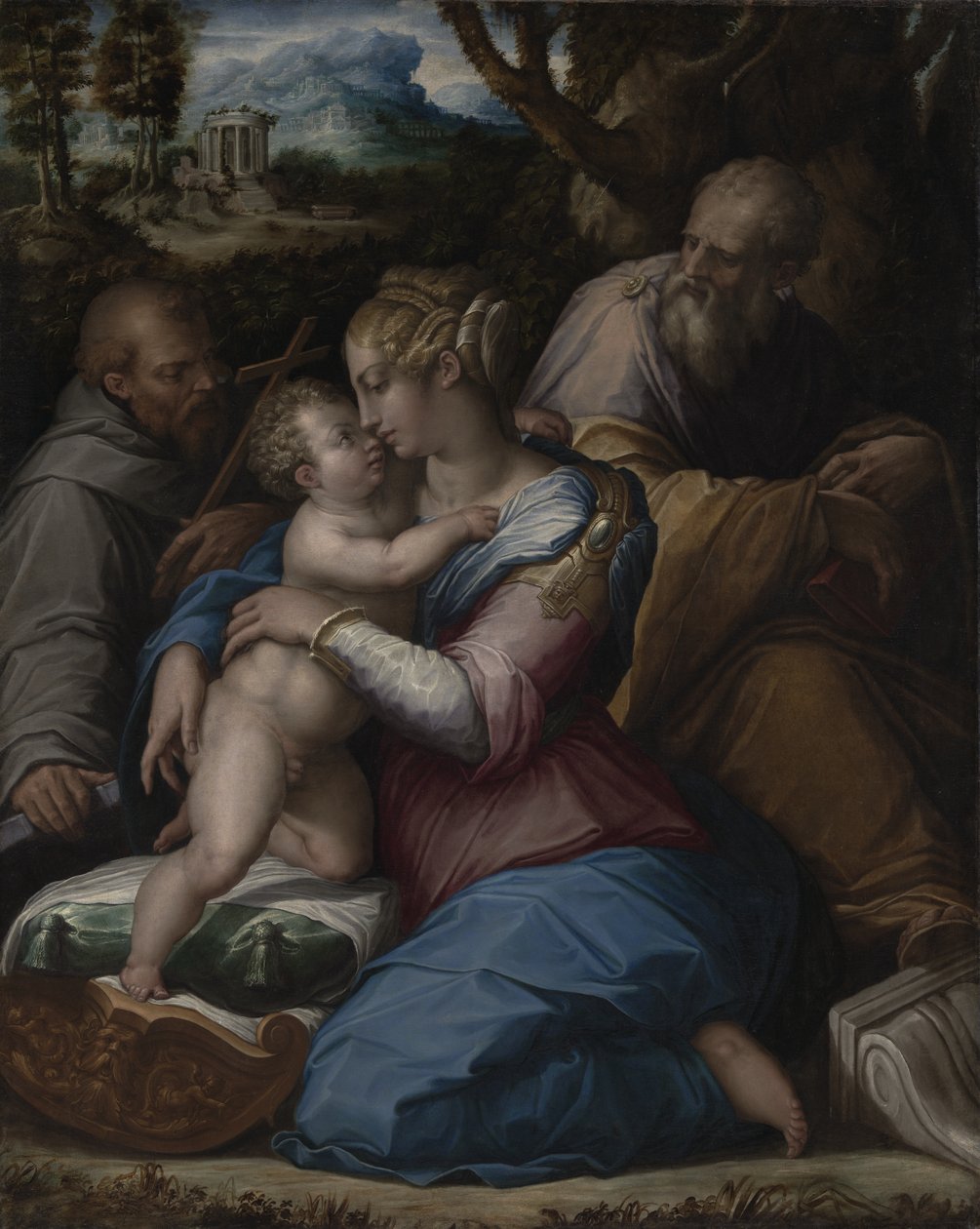 Holy Family with Saint Francis by Giorgio Vasari