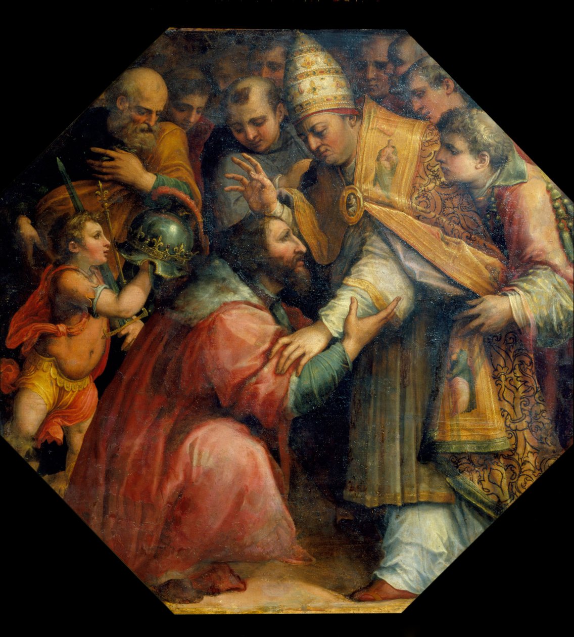 Meeting of Francois I and Leon X in Bologna (Concordat of Bologna in 1517) (c.1558-62) by Giorgio Vasari