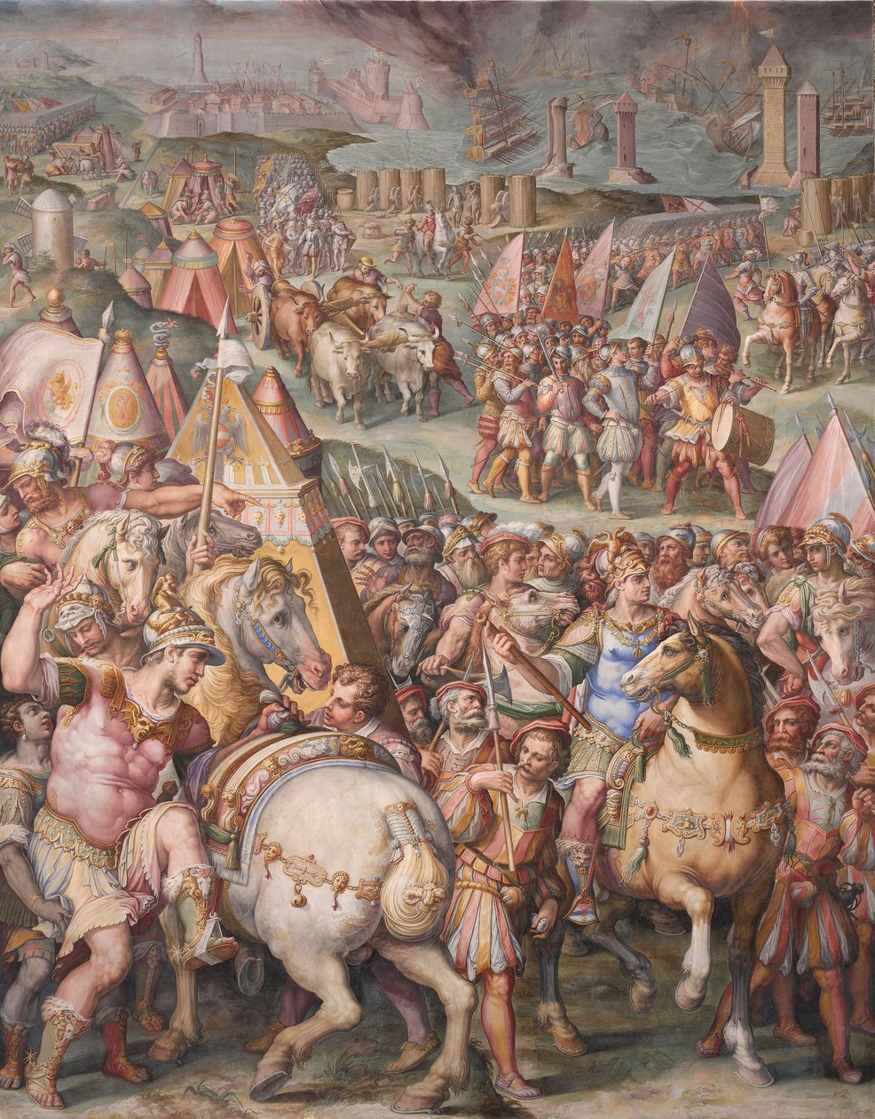 The Emperor Maximilian Lifts the Siege of Livorno, 1568-1571 by Giorgio Vasari