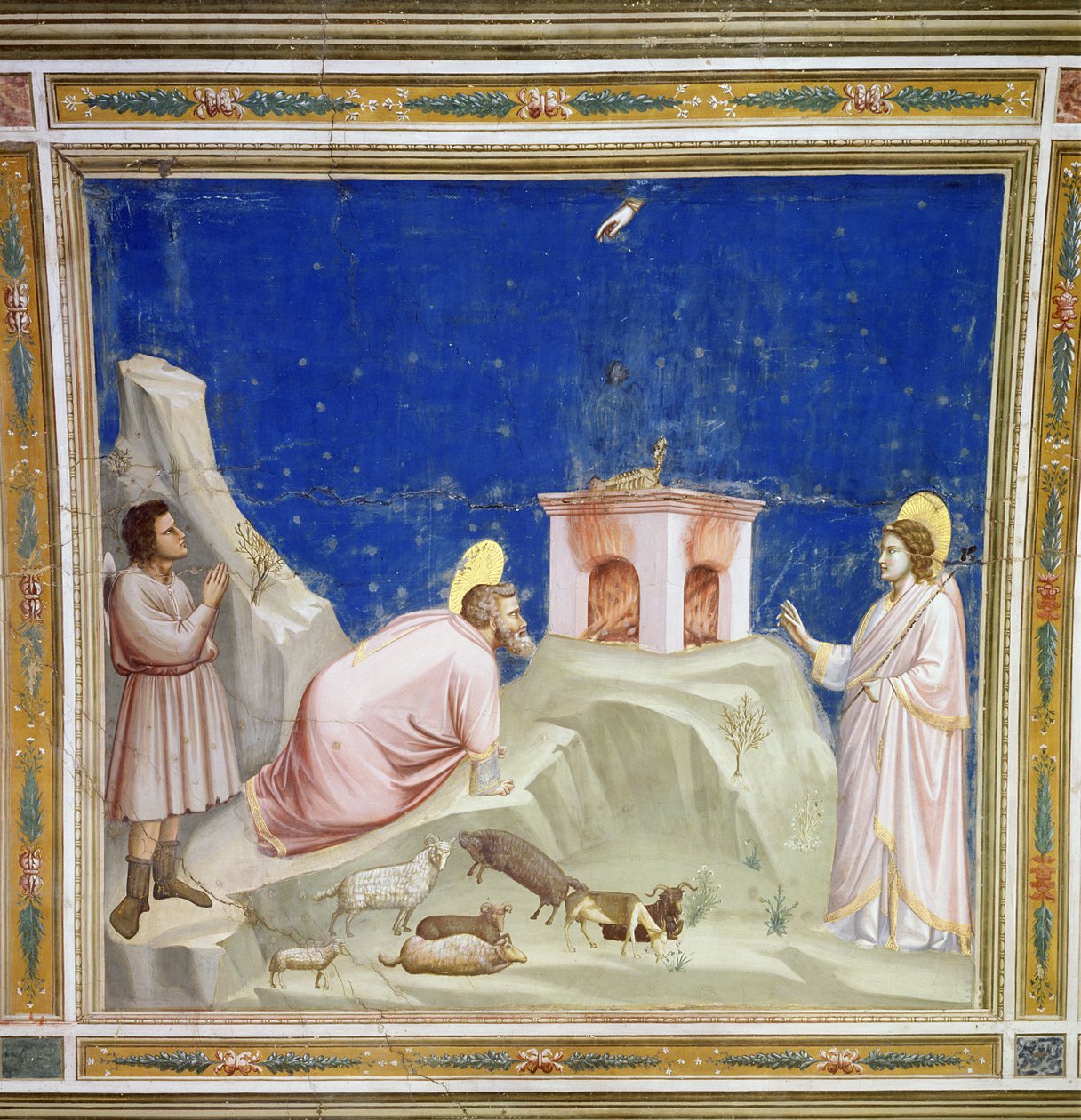 Joachim's Sacrifice by Giotto di Bondone: Fine art print
