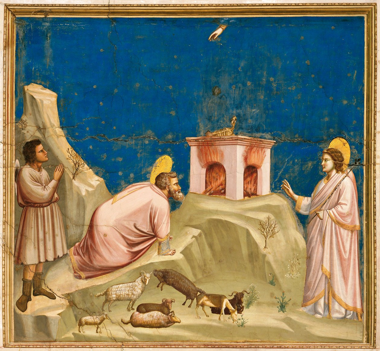 Angel Announcing to Joachim that He Will Become Father by Giotto (c.1266 1337)