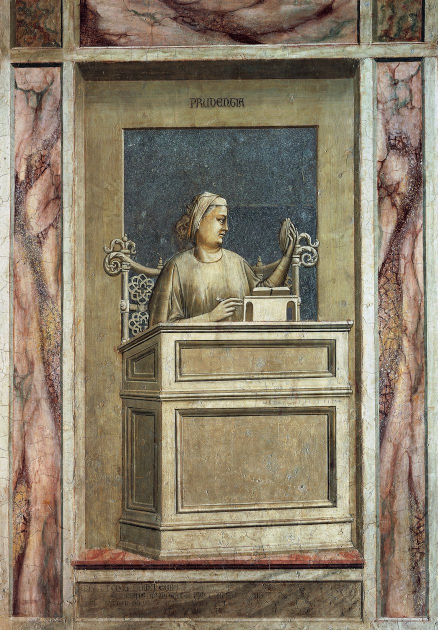 Prudence by Giotto (after restoration) by Giotto (c.1266 1337)