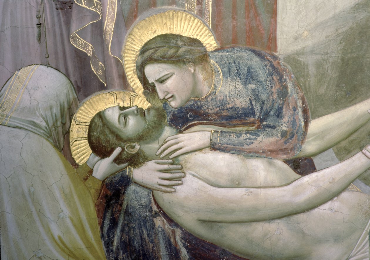 The Lamentation (detail) by Giotto di Bondone