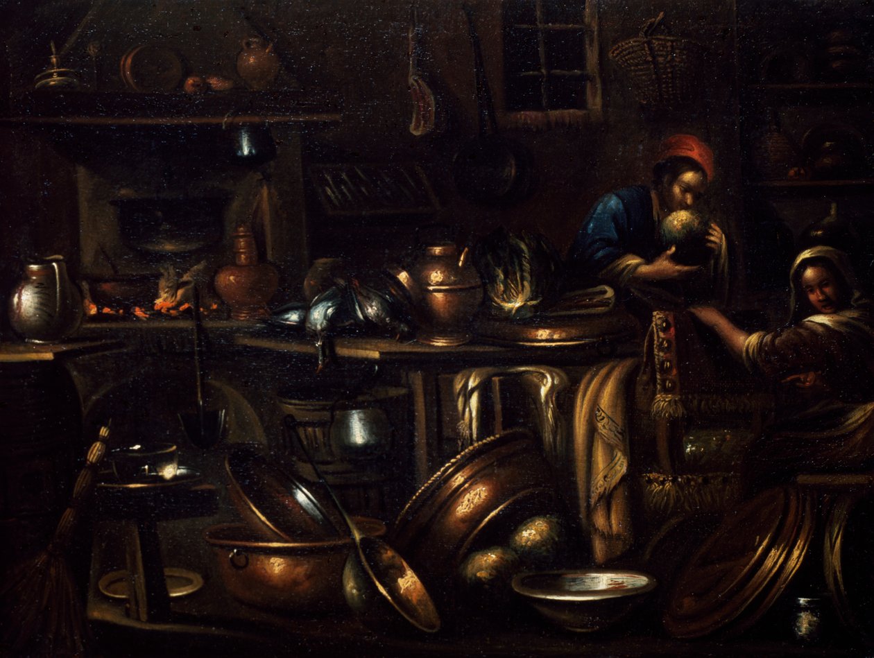Kitchen interior by Giovan Domenico Valentino