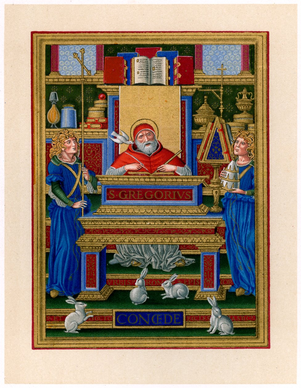St Gregory the Great Receiving Inspiration from the Holy Spirit, c. 1490 by Giovan Pietro Birago