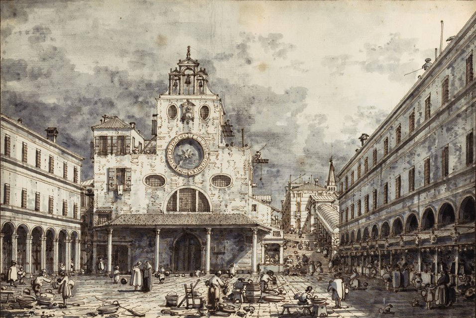 Campo San Giacomo di Rialto by Giovanni Antonio Canal