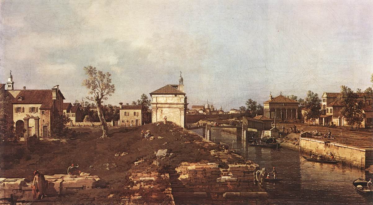The Brenta Canal at Padua by Giovanni Antonio Canal