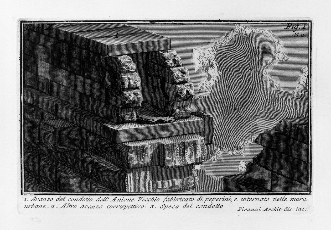 Remains of the Conduit of the Old Anio by Giovanni-Battista Piranesi