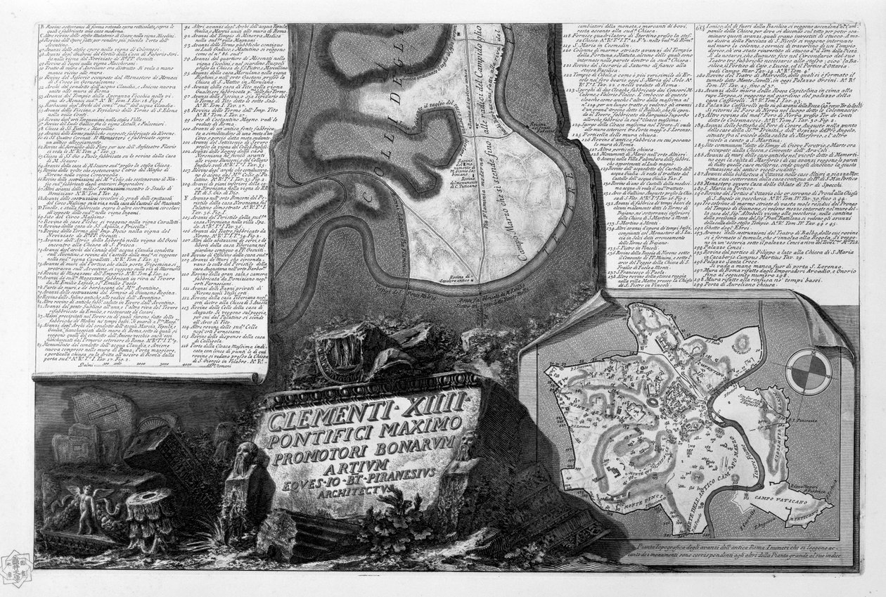 Map of Rome, Part 2 by Giovanni Battista Piranesi