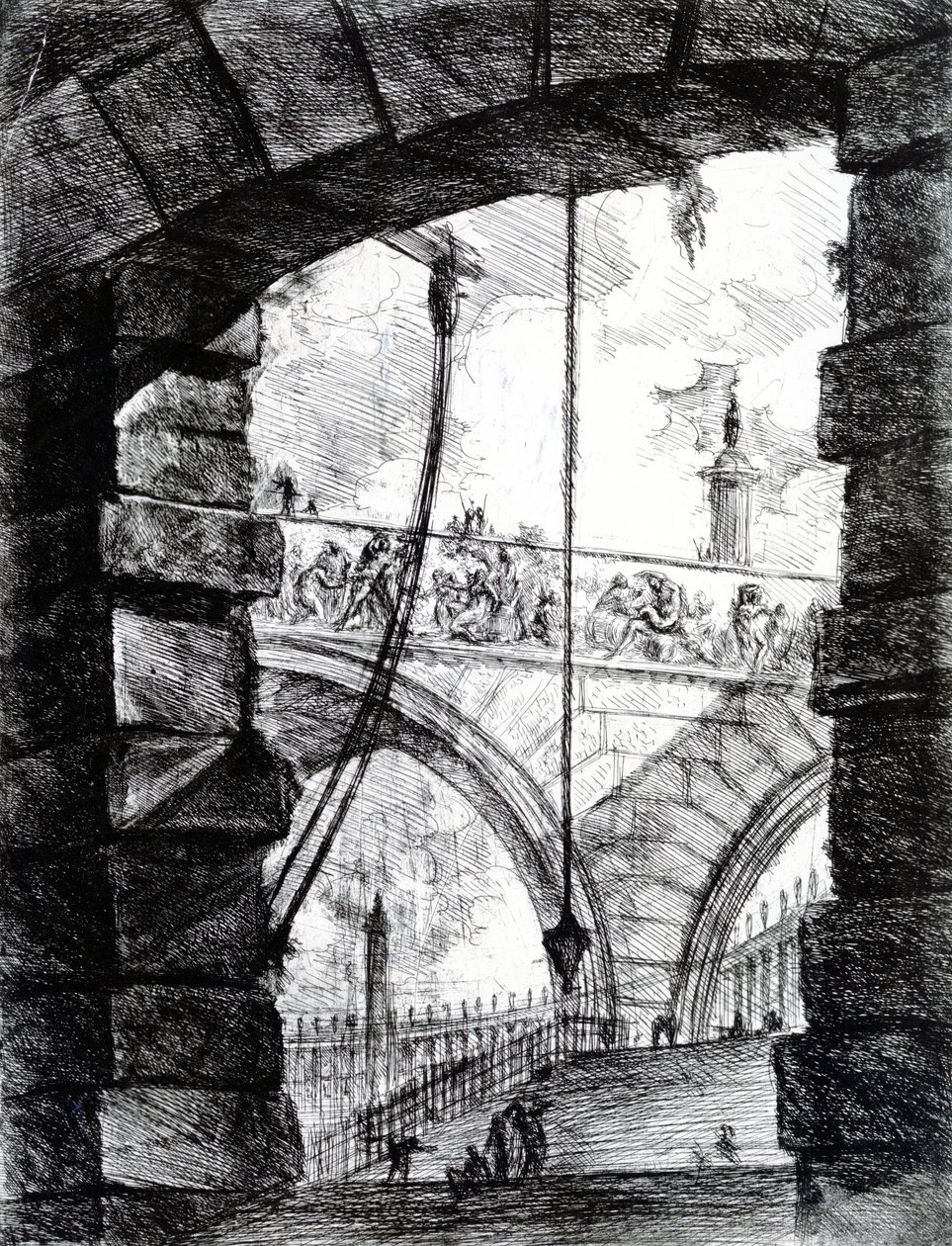 Plate 4 from the Carceri Series, 1761 by Giovanni-Battista Piranesi