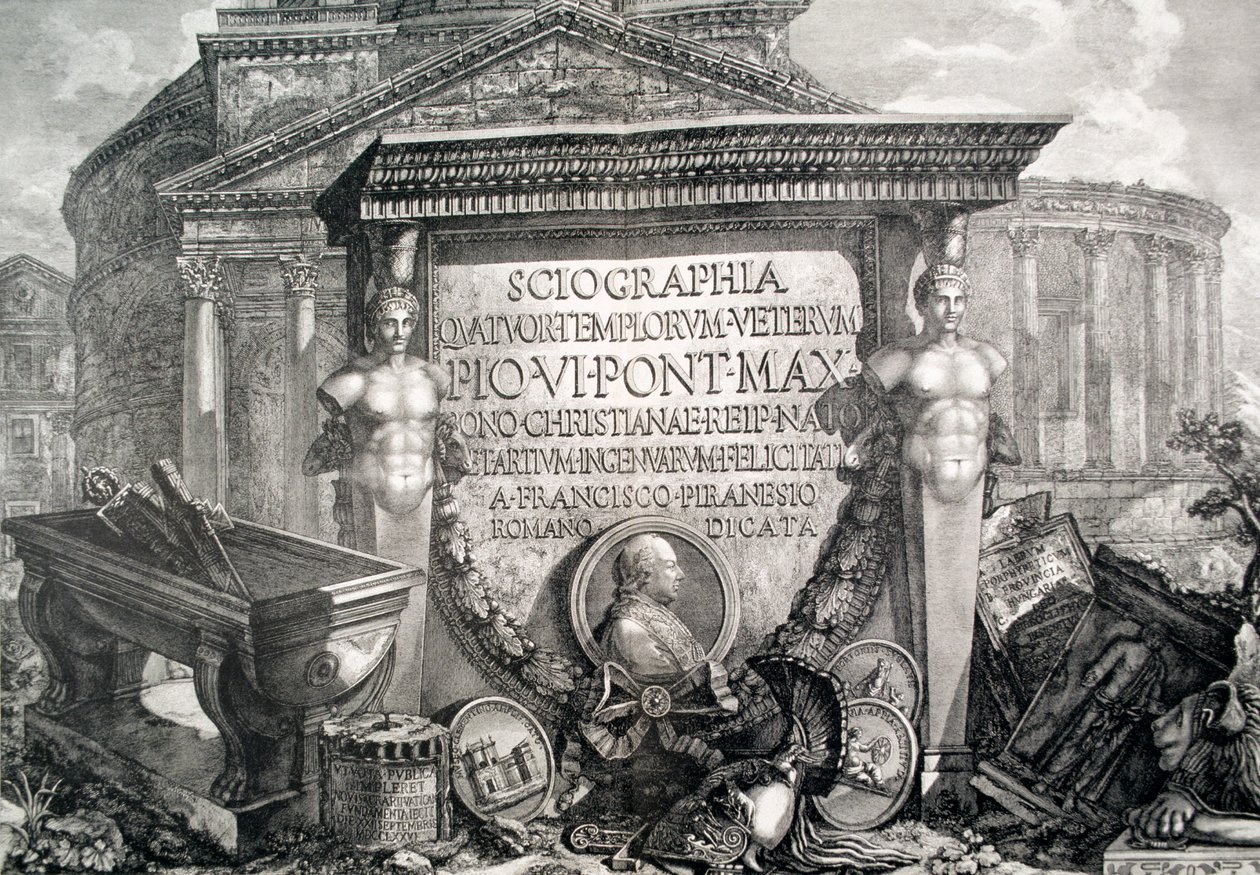 Plate LXXIII-IV Capriccio of Architectural Ruins and Antiquities, Illustration for Chapter Entitled 