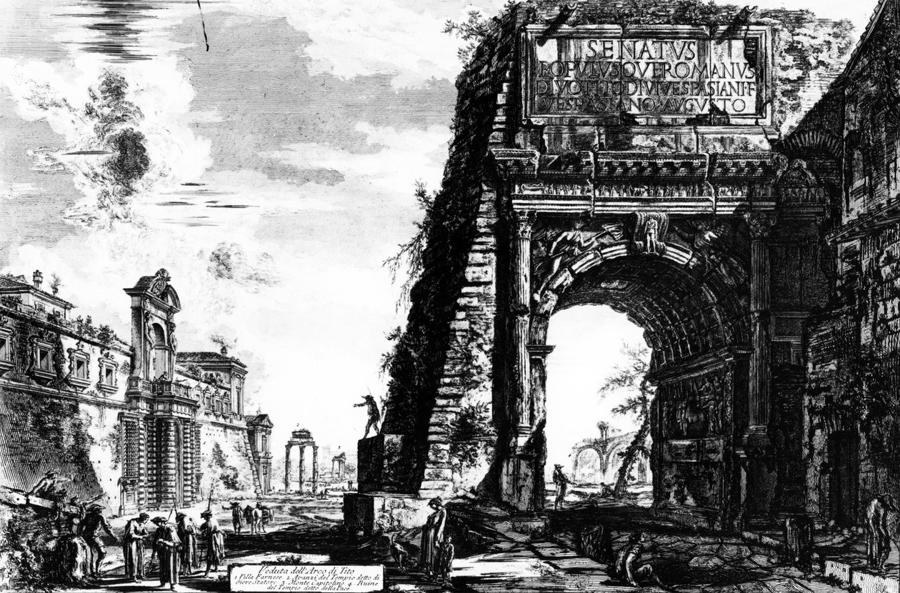 View of the Arch of Titus, from the 'Views of Rome' Series