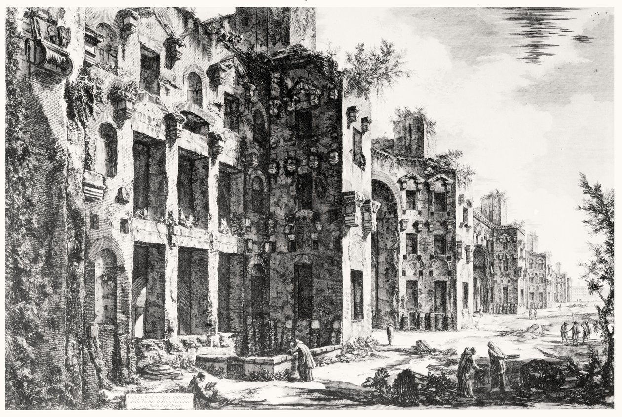 View of the Frigidarium at the Baths of Diocletian, from the 