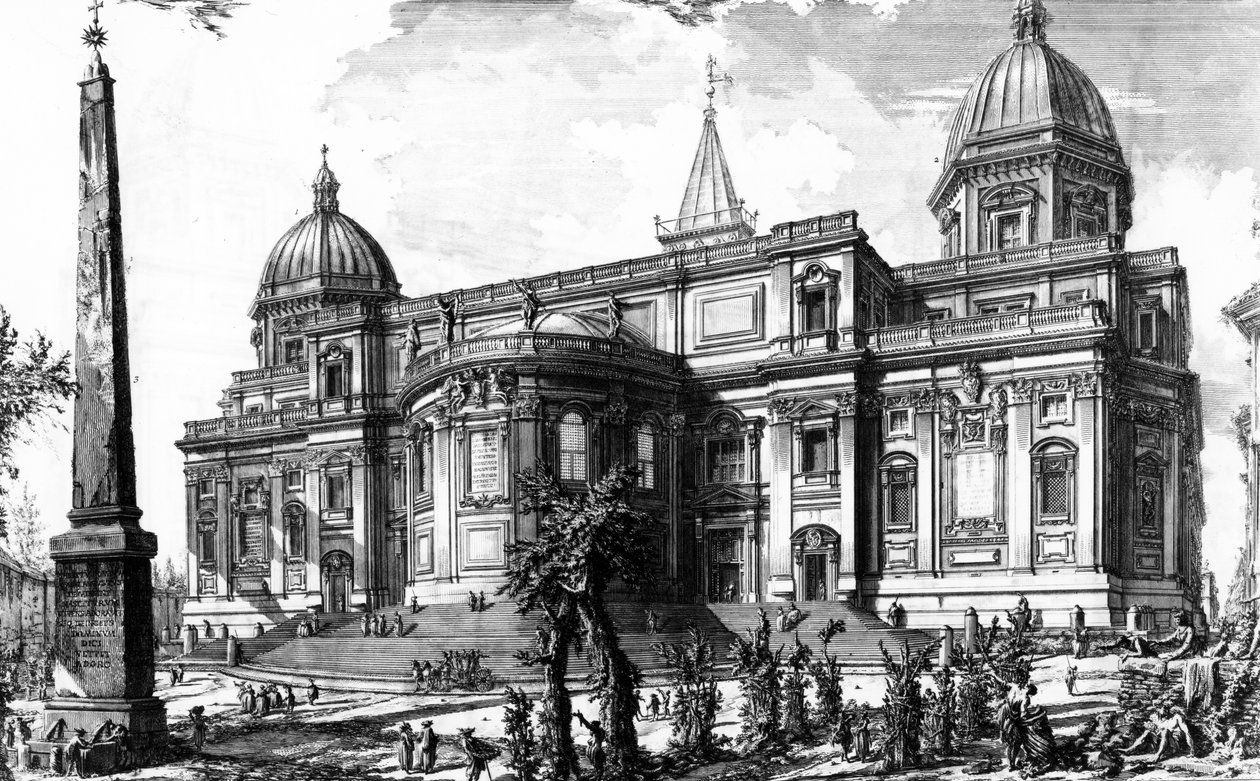 View of the Rear Facade of Santa Maria Maggiore, from the 