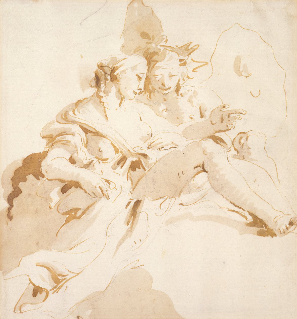 Zephyr and Flora by Giovanni-Battista Tiepolo