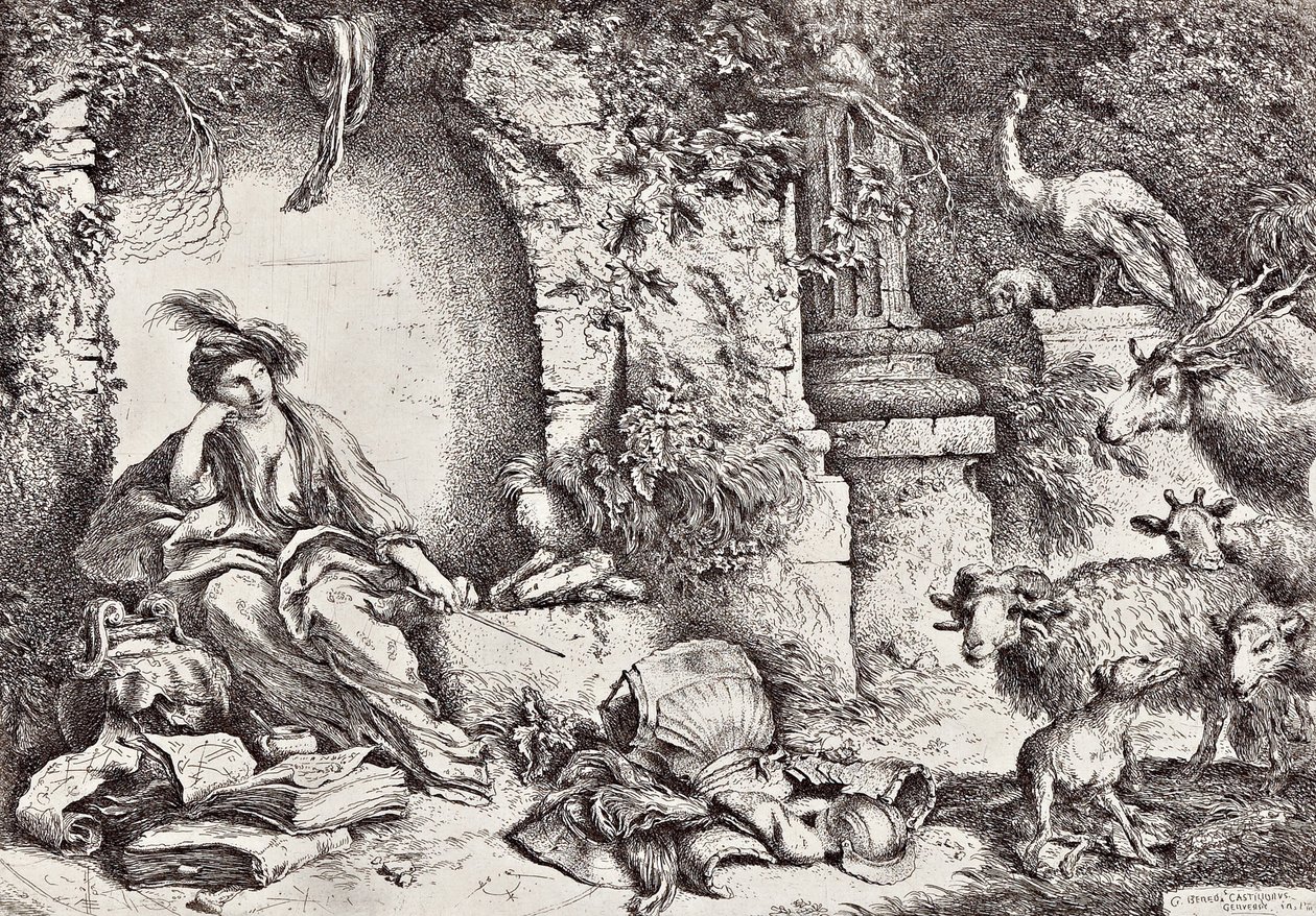 Circe with Companions of Ulysses Changed into Animals by Giovanni Benedetto Castiglione