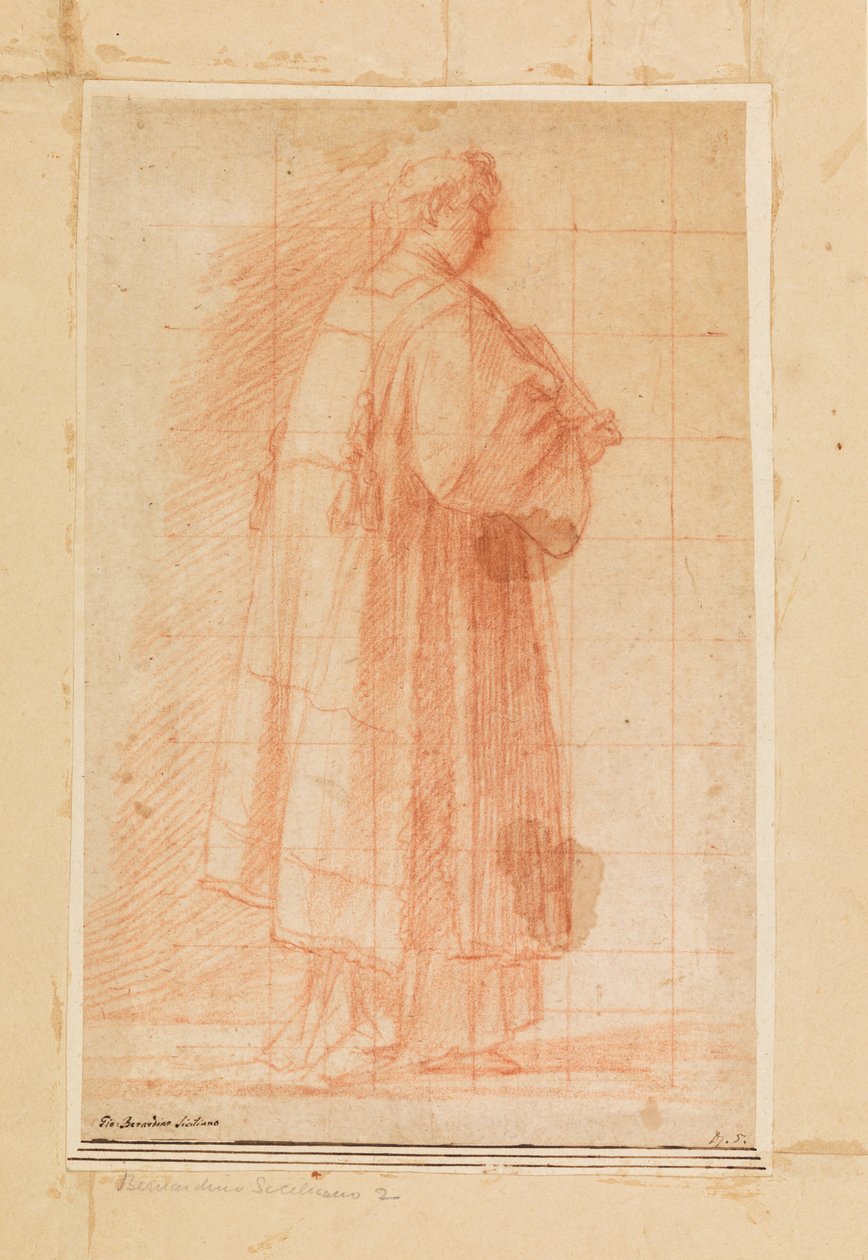 Standing Cleric Holding a Book by Giovanni Bernardino Rodriguez