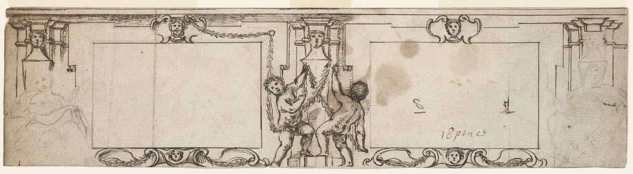 Project for Carved Panelling by Giovanni Francesco Romanelli