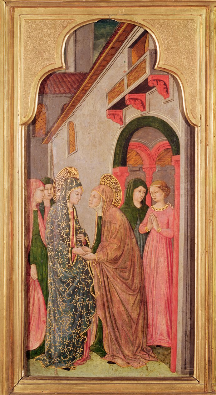 The Visitation, from an altarpiece depicting scenes from the life of the Virgin by Giovanni Francesco da Rimini