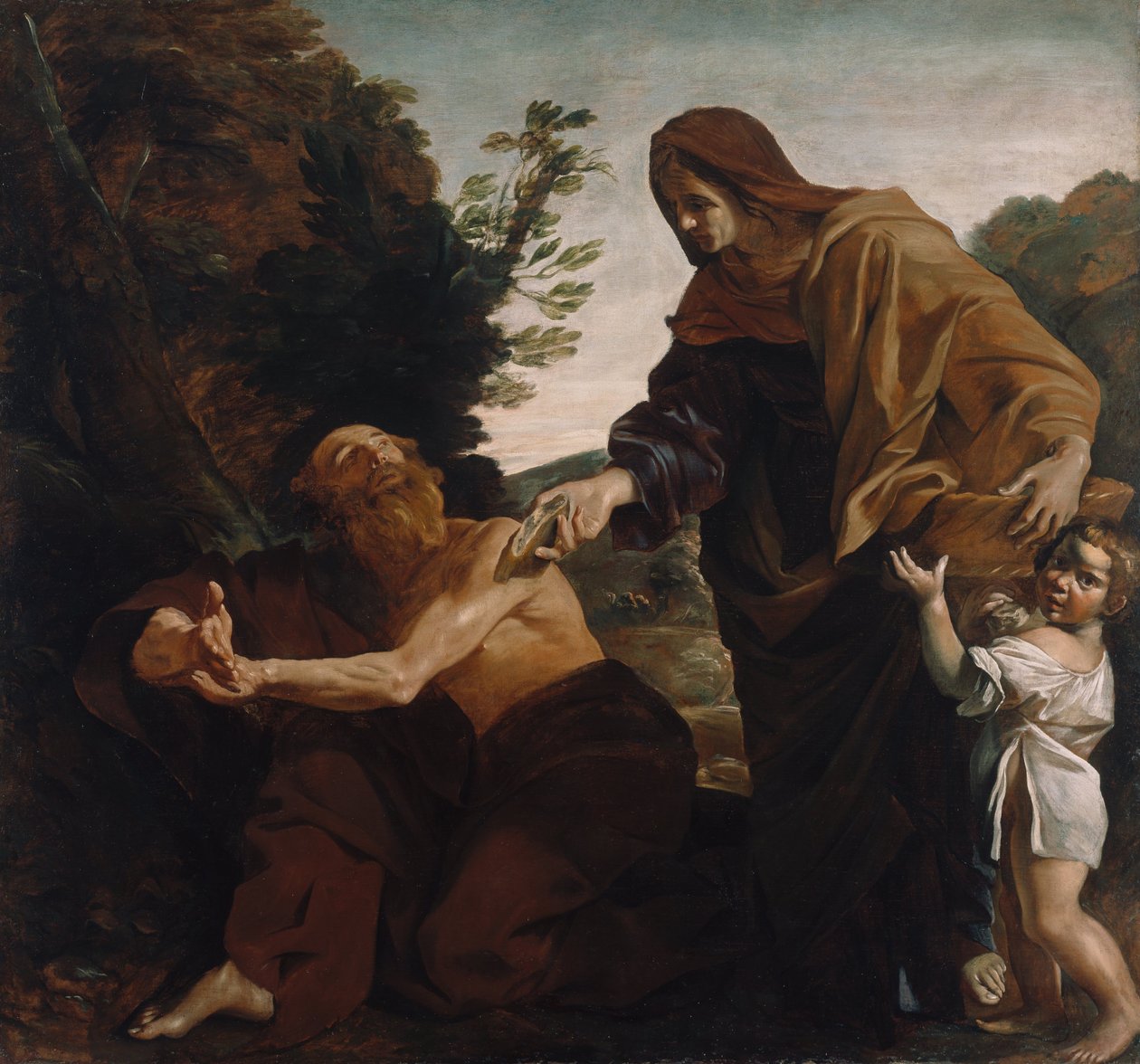 Elijah Receiving Bread from the Widow of Zarephath by Giovanni Lanfranco