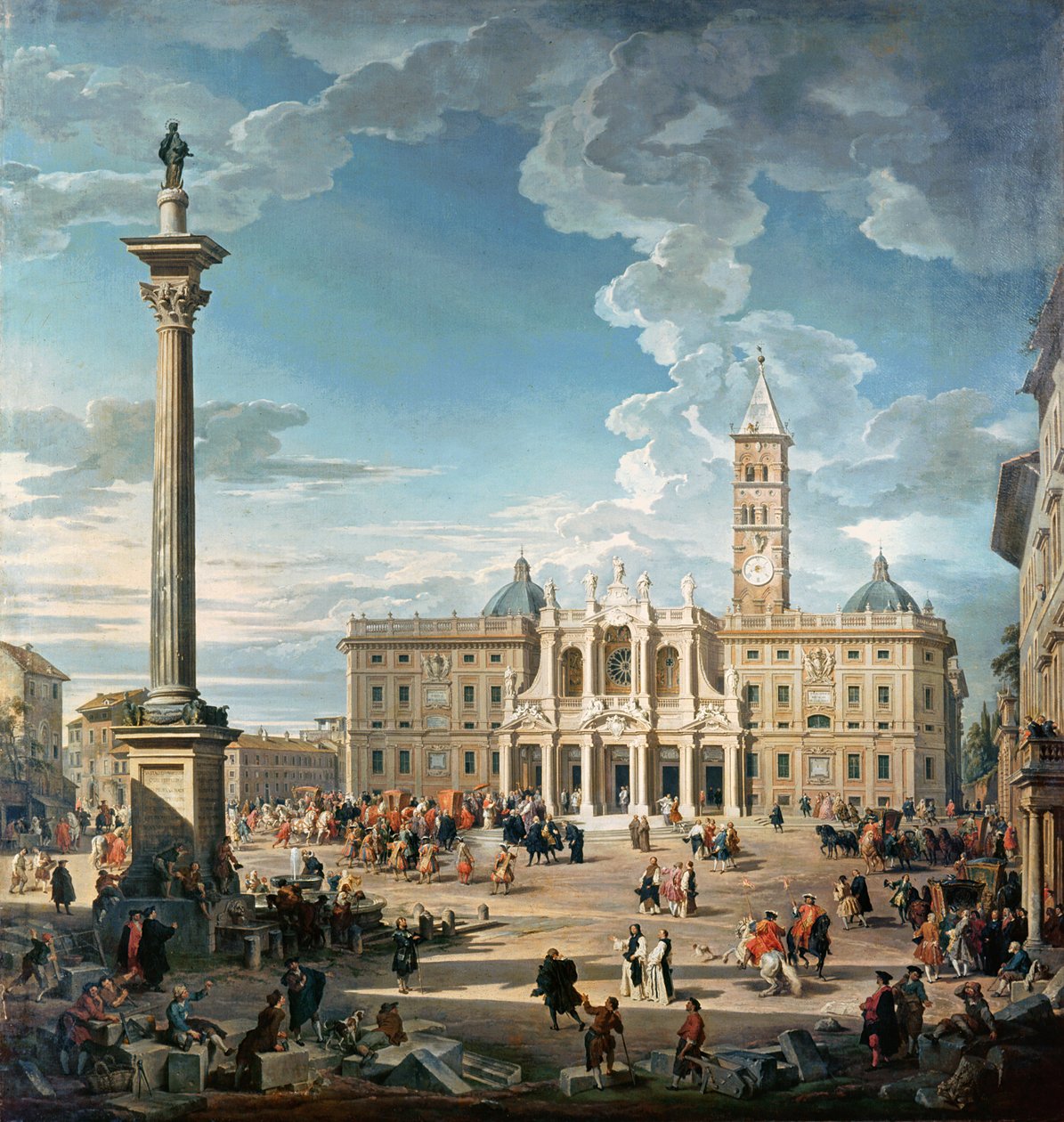 The Piazza Santa Maria Maggiore, 1752 by Giovanni Paolo Pannini