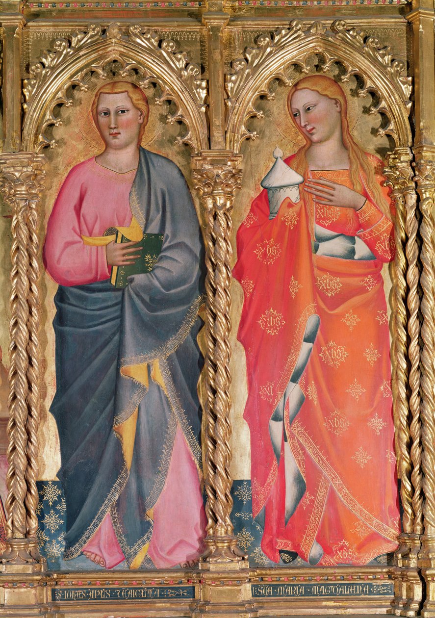 St. John and St. Mary Magdalene (detail) by Giovanni del Biondo dal Casentino