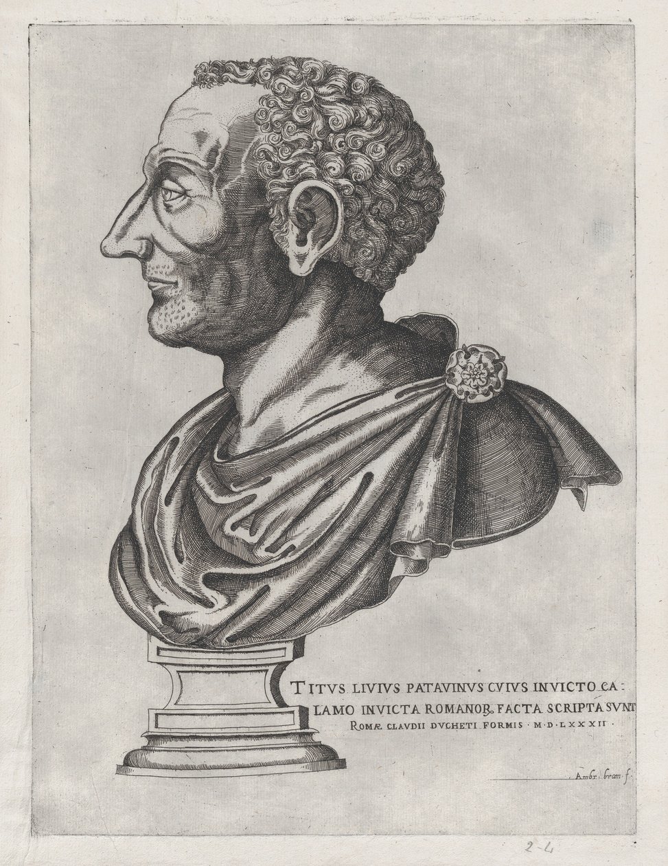 Speculum Romanae Magnificentiae: Bust of Livy, 1582 by Giovanni Ambrogio Brambilla