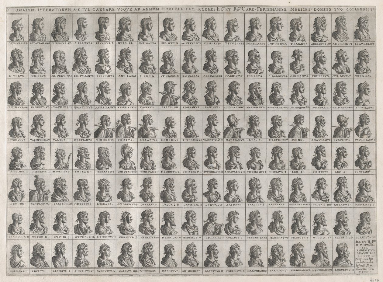 Speculum Romanae Magnificentiae: Portraits of the Emperors from Julius Caesar to Rudolf II, 1582 by Giovanni Ambrogio Brambilla