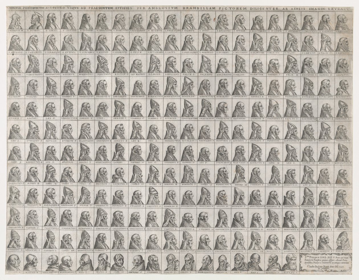 Speculum Romanae Magnificentiae: Small Portraits of the Popes from Christ to Sixtus V by Giovanni Ambrogio Brambilla