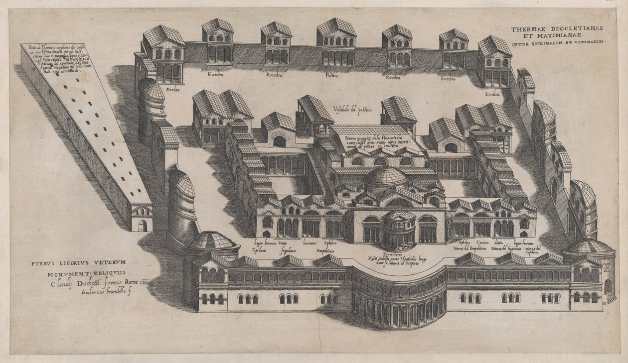 Speculum Romanae Magnificentiae: The Baths of Diocletian by Giovanni Ambrogio Brambilla