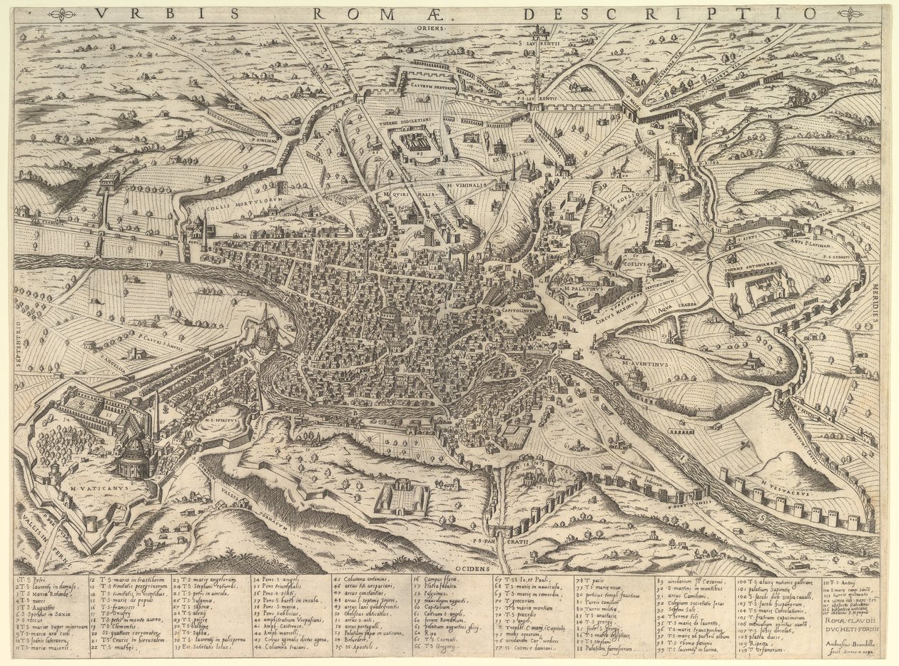 Speculum Romanae Magnificentiae: View of Modern Rome from the West by Giovanni Ambrogio Brambilla
