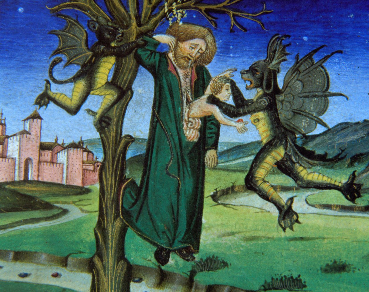 Hanged Judas, Bible New Testament by Giovanni Ambrogio de Predis