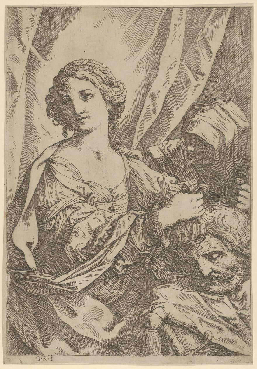 Judith Grasping the Head of Holofernes by the Hair and Looking to the Left by Giovanni Andrea Sirani