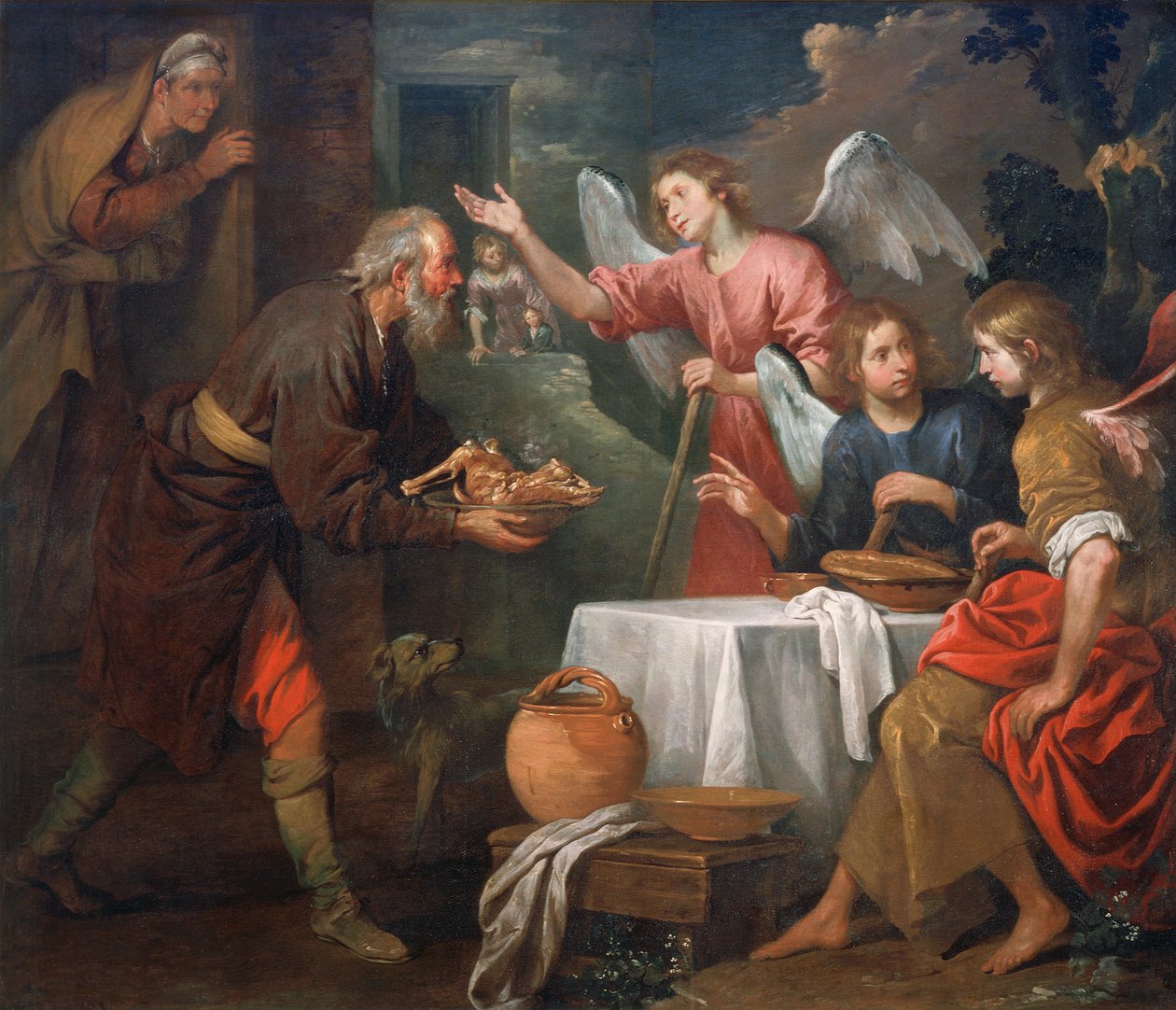 Abraham and the Three Angels by Giovanni Andrea di Ferrari