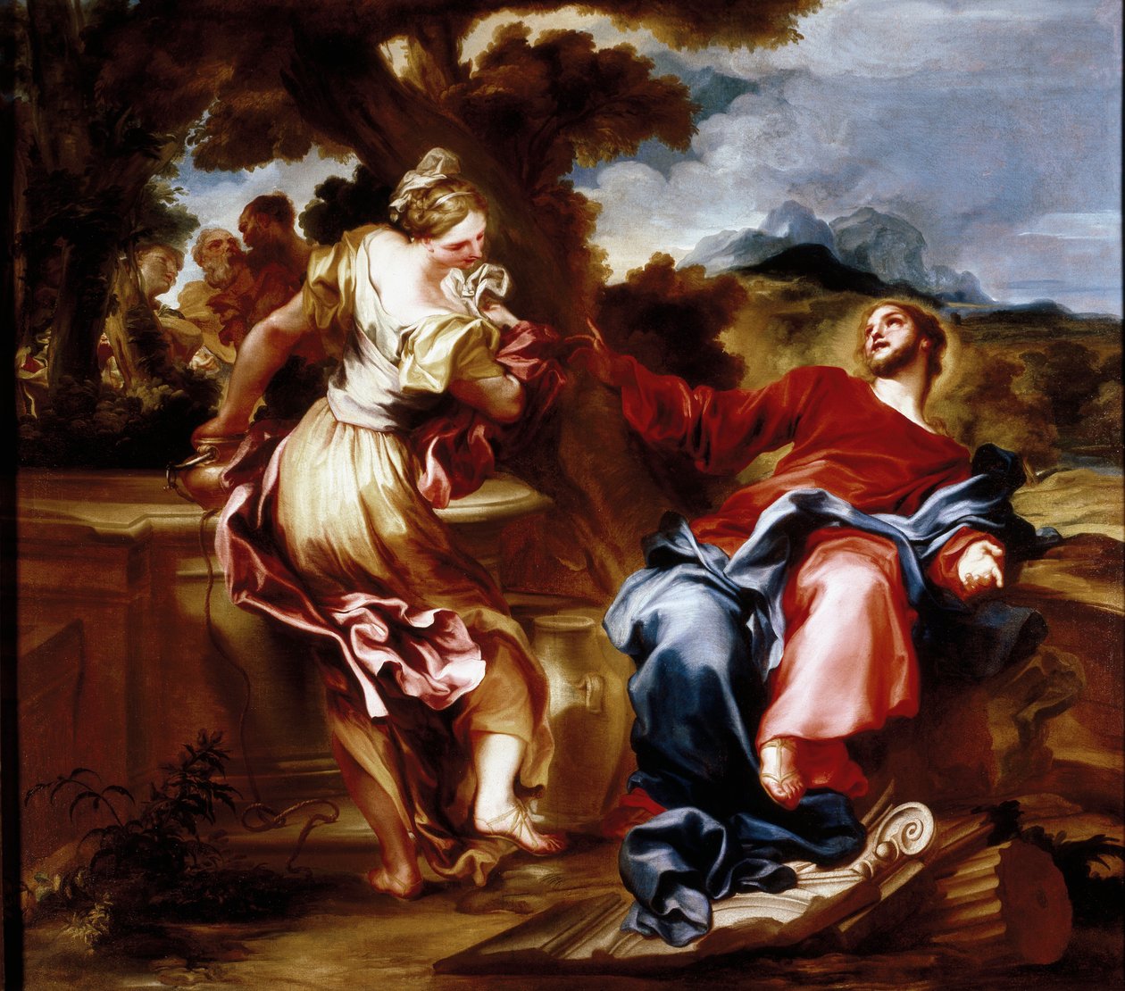Christ and the Samaritan by Giovanni Andrea di Ferrari