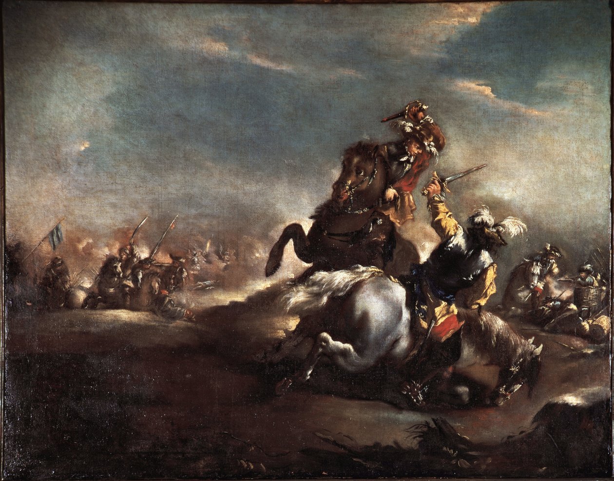 Duel of Knights by Giovanni Antonio Guardi