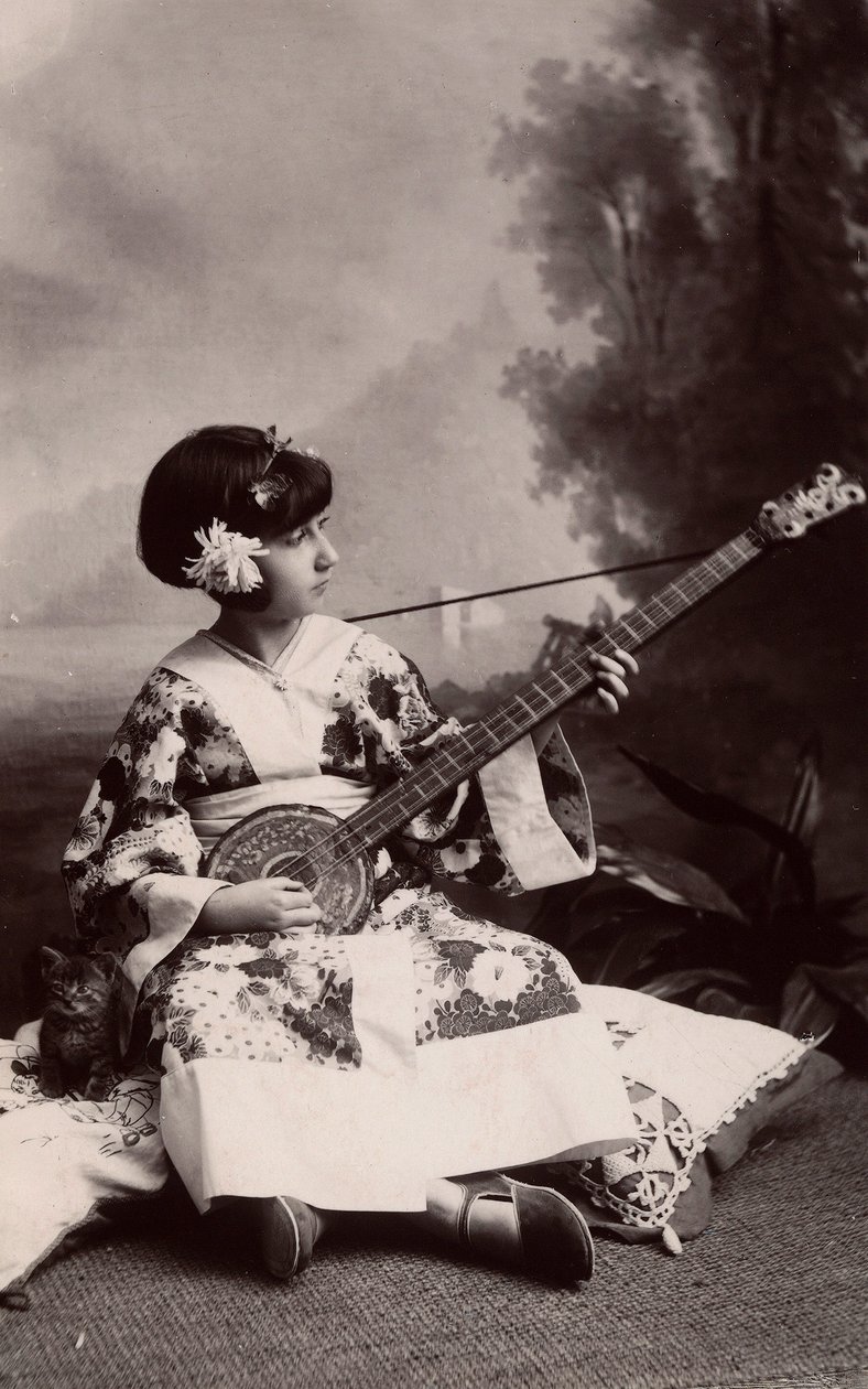 Little Girl in Japanese Costume by Phillipe de Marlier