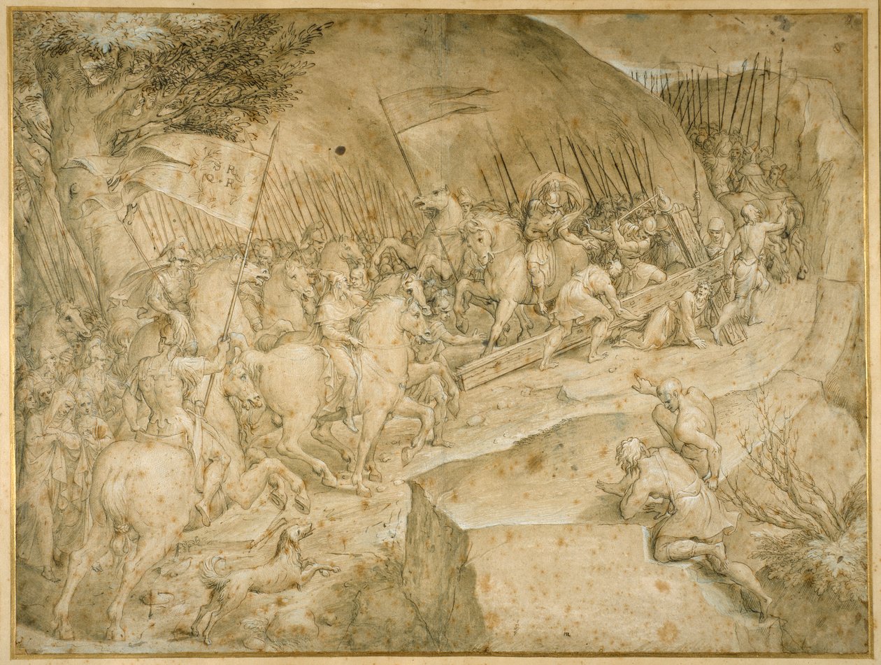 The Road to Calvary by Giovanni Battista  Castello