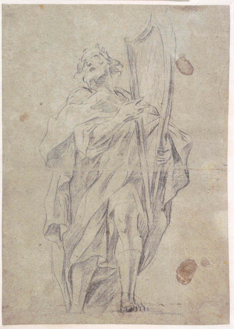 King David with His Harp by Giovanni Battista Benaschi