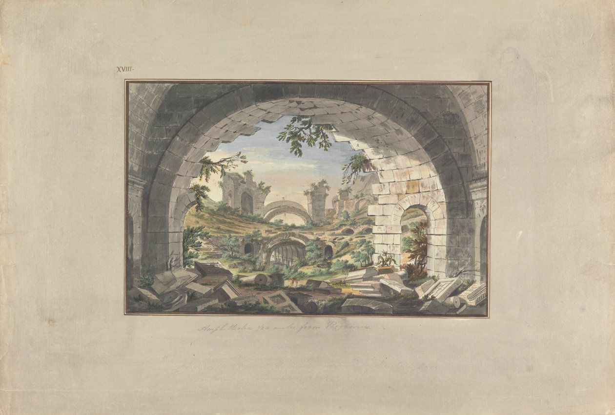Ruins at Pergamon, Probably of the Amphitheatre by Giovanni Battista Borra