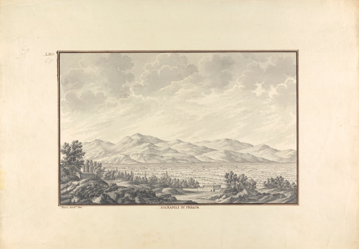 View of the Valley of Hierapolis (Now Pamukkale) by Giovanni Battista Borra