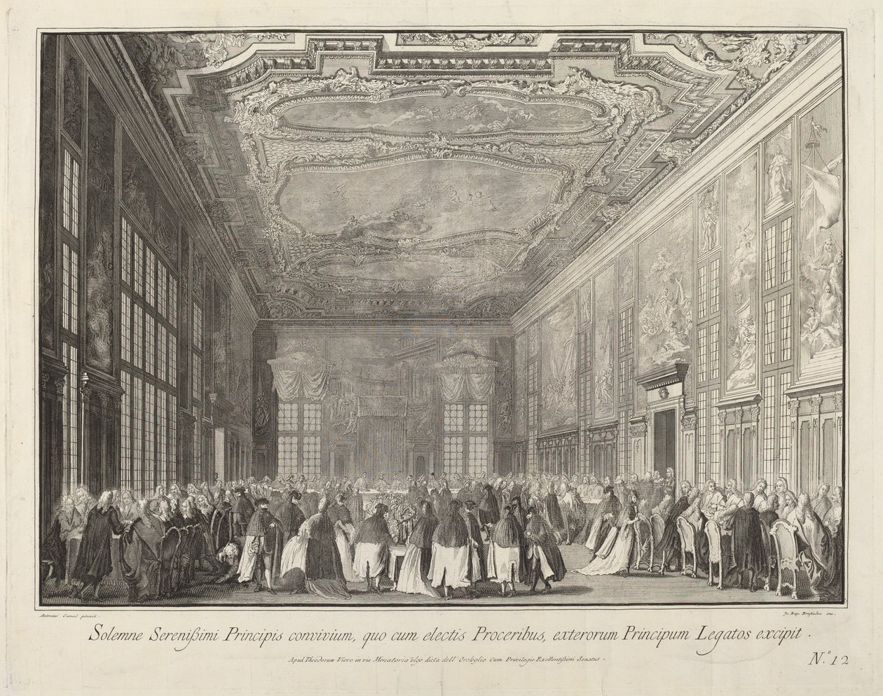 The Doge Entertains Foreign Ambassadors at a Banquet by Giovanni Battista Brostoloni