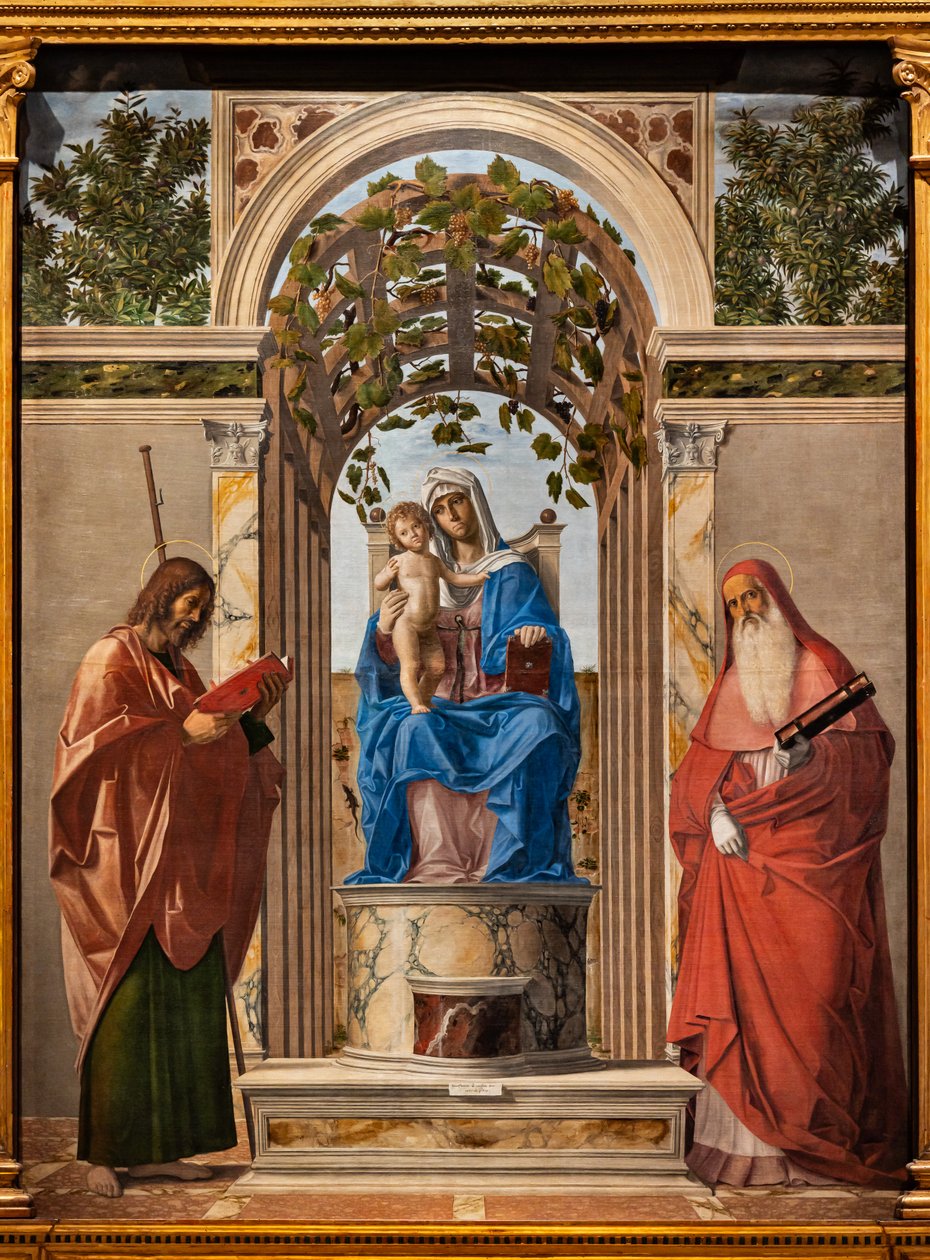 Enthroned Madonna with Infant Jesus between Saints James and Jerome by Giovanni Battista Cima da Conegliano