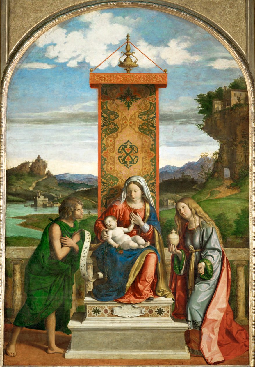 The Virgin and Child between Saint John the Baptist and Saint Magdalene by Giovanni Battista Cima da Conegliano