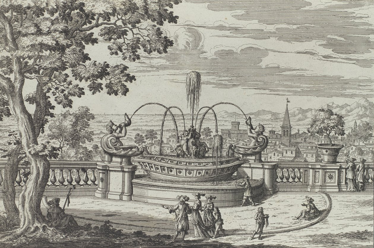 Fountain of Belvedere at Frascati by Giovanni Battista Falda
