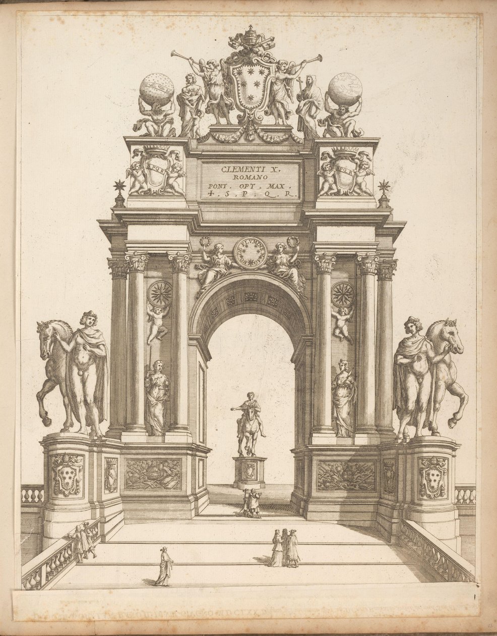 Triumphal Arch in Honor of Pope Clement X by Giovanni Battista Falda